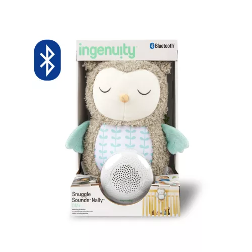 INGENUITY Altató játék, plüss zenélő bagoly, Nally™, 0 hó+