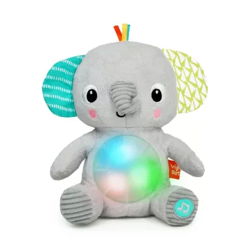   Bright Starts Plüss zenélő világító játék elefánt, Hug-a-bye Baby™, 0 hó+