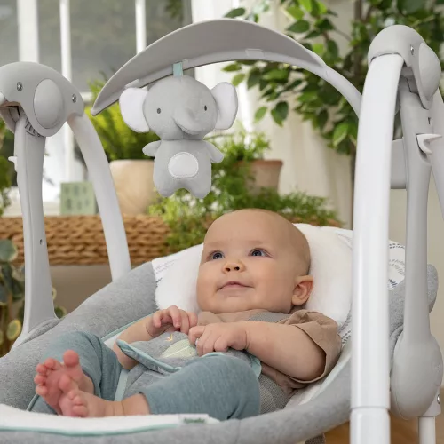 INGENUITY Átalakítható rezgő hinta dallamokkal és adapterrel, Swell™, 2in1, 0 hó+, 9 kg-ig