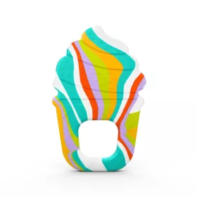   Bright Starts Szilikon rágóka, Soothing Soft Serve™, 3 hó+