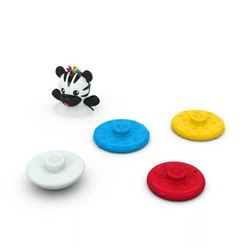 Baby Einstein Rágóka építőjáték, zebra Stack & Wobble Zen™, 3 hó+