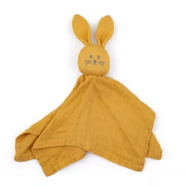   Petite&Mars Bambusz muszlin szundikendő, Hugo Intense Ochre, 0 hó+