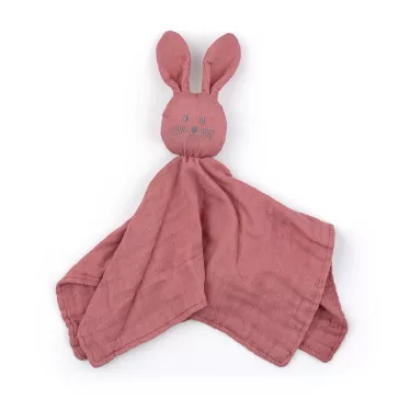   Petite&Mars Bambusz muszlin szundikendő, Hugo Dusty Rose, 0 hó+