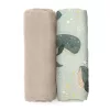 Petite&Mars Bambusz muszlin 2db-os pelenka szett Misty Whale Song 120 x 120 cm