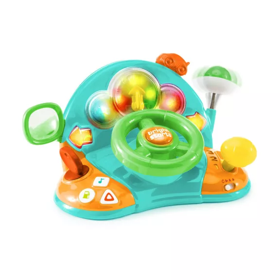 Bright Starts Zenélő kormánykerék játék, Lights & Colors Driver™, 6 hó+