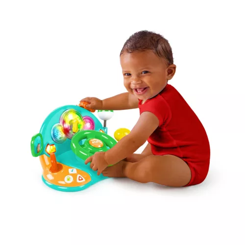 Bright Starts Zenélő kormánykerék játék, Lights & Colors Driver™, 6 hó+