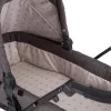 Petite&Mars Vario babakocsihoz mózeskosár, Dark Grey 