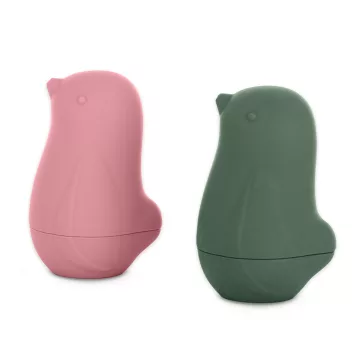   Petite&Mars Szilikon fürdőjáték, Love birds, Rose - Green, 6 hó+