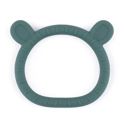 Petite&Mars Szilikon rágóka, Teddy, Misty Green, 0 hó+