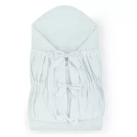   Petite&Mars Megkötős pólya, Nurse tömör kókusz betéttel, Baby Blue, 75x75 cm