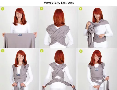 Boba Babahordozó/kendő, Wrap, Grey