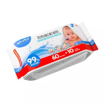 Akuku Nedves törlőkendő (70 db)