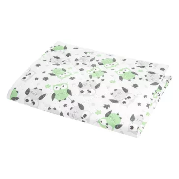   Akuku PEVA pelenkázó lap 55×70 cm – Szürke-menta baglyos
