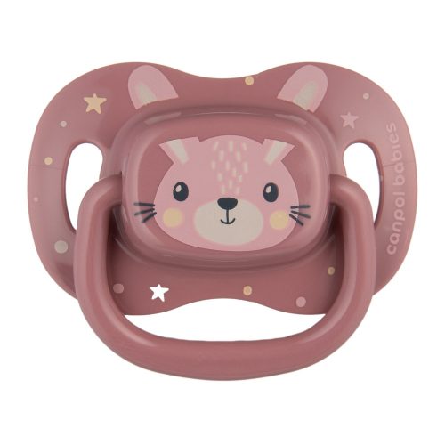 Canpol babies Szilikon szimmetrikus cumi, 18hó+, 1db, CUTE ANIMALS - pink