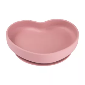   Canpol babies Szilikonos tányér tapadókoronggal, HEART - pink