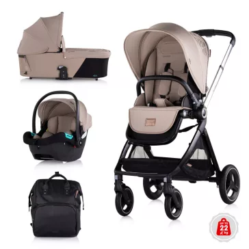 Chipolino Elite 3in1 multifunkciós babakocsi - Tiramisu
