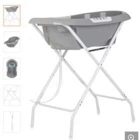 Chipolino Noemi kád leeresztő dugóval 87 cm - grey