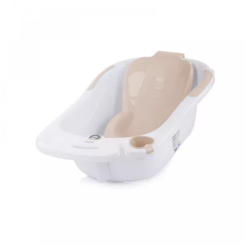 Chipolino Vela kád babatartóval és leeresztő dugóval 87cm + kádállvány - Mokka