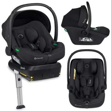   Lionelo Astrid I-Size Babahordozó + bázistalp Set 40-87 cm - Black Onyx