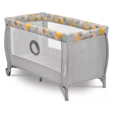 Lionelo Stefi Plus kétszintes utazóágy - Pink Yellow