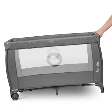 Lionelo Stefi Plus kétszintes utazóágy - Grey Multicolor
