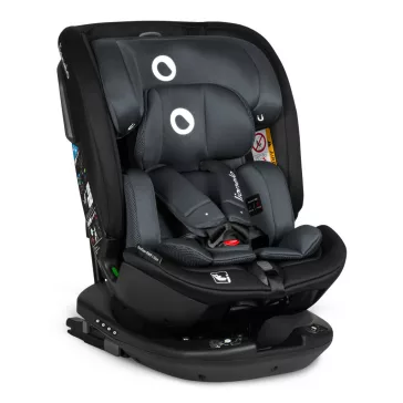   Lionelo Bastiaan RWF I-Size 360°-ban forgatható ISOFIX gyermekülés (40-150 cm) - Grey Stone