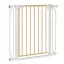 Lionelo Truus Slim biztonsági ajtórács - White Natural (75-105 cm) 2 db toldóval