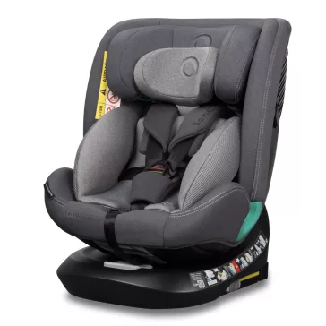   Lionelo Bastiaan One I-Size 360°-ban forgatható ISOFIX gyermekülés (40-150 cm) - Grey Stone