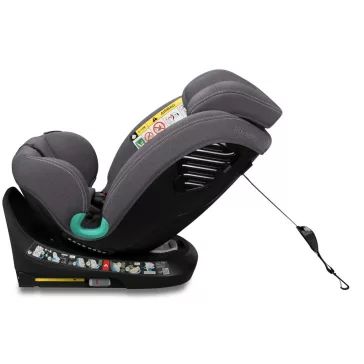   Lionelo Bastiaan One I-Size 360°-ban forgatható ISOFIX gyermekülés (40-150 cm) - Grey Stone