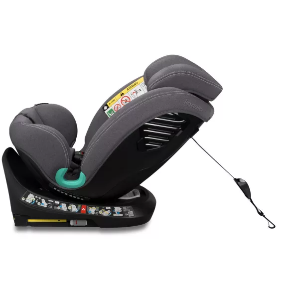 Lionelo Bastiaan One I-Size 360°-ban forgatható ISOFIX gyermekülés (40-150 cm) - Grey Stone