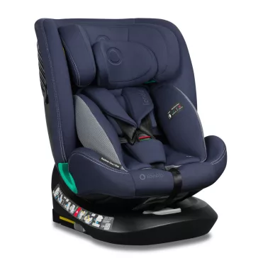  Lionelo Bastiaan One I-Size 360°-ban forgatható ISOFIX gyermekülés (40-150 cm) - Blue Navy