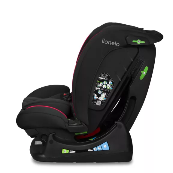 Lionelo Aart I-Size gyermekülés (40-150 cm) - Black Carbon Red