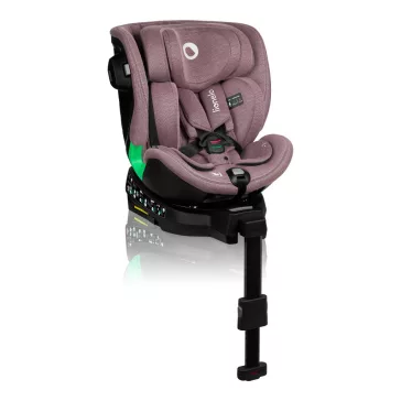   Lionelo Harmony I-Size 360°-ban forgatható ISOFIX gyermekülés - Pink Mauve Bamboo