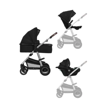 Lionelo Amber 3in1 multifunkciós babakocsi - Black Silver