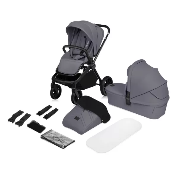 Lionelo Mika Plus 2in1 Multifunkciós babakocsi - Grey Stone