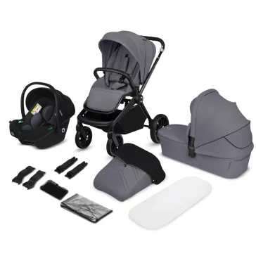 Lionelo Mika Plus 3in1 multifunkciós babakocsi - Grey Stone