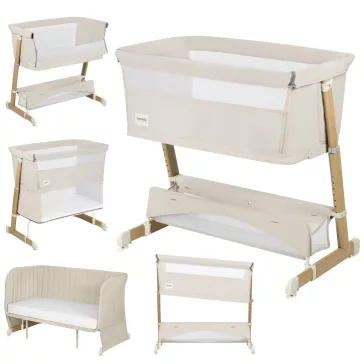   Lionelo Thomi Plus 5in1 gyerekágy, babaágy, babaöböl és kanapé - Beige Sand
