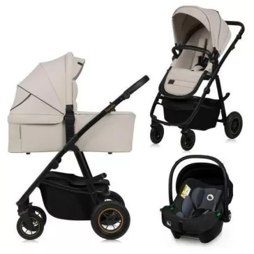   Lionelo Amber Plus 3in1 multifunkciós babakocsi - Beige Sand