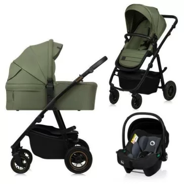   Lionelo Amber Plus 3in1 multifunkciós babakocsi - Green Forest