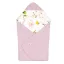 Lionelo Travel Swaddle autósülésbe való pólya, 90x90 cm - Pink Flower