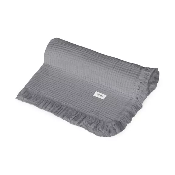 Lionelo Muszlin pamut takaró - Dove Grey