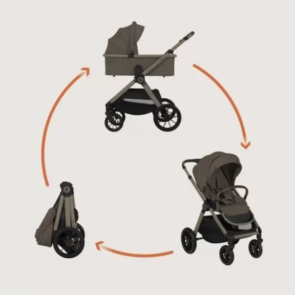 Lionelo Layla 2in1 Multifunkciós babakocsi - Beige Taupe