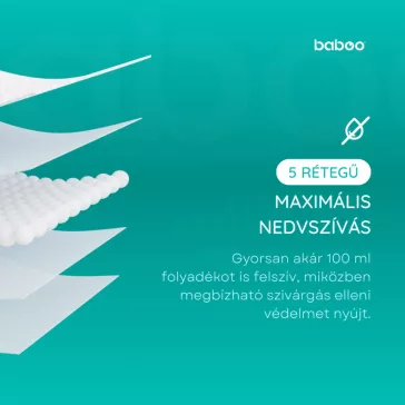   Baboo éjszakai és nappali eldobható melltartóbetét 120 db