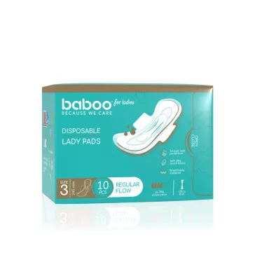 Baboo egészségügyi betét, 10 db, 245 mm