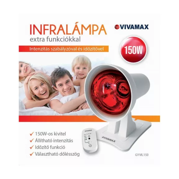 Vivamax Infralámpa extra funkciókkal (150 W-os izzóval)