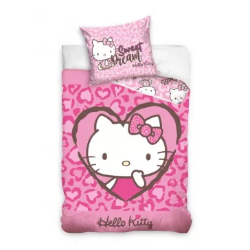   Hello Kitty Édes Álmok 100% pamut ágyneműgarnitúra 140x200cm ágyneműhuzat + 70x90cm párnahuzat