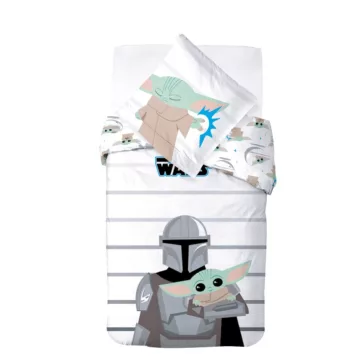   Csillagok Háborúja Baba YODA 100% pamut ágyneműgarnitúra 140x200cm ágyneműhuzat + 70x90cm párnahuzat