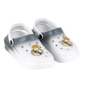 Real Madrid Coat of Arms White gyerek papucs, clog 28/29