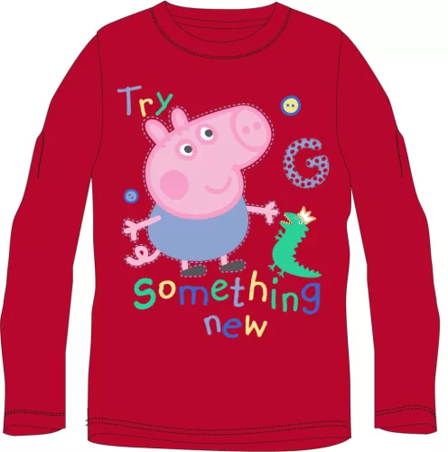 Peppa malac Something New Red gyerek hosszú póló, felső 6 év / 116 cm