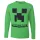 Minecraft Creeper Green gyerek hosszú ujjú póló, felső 6 év / 116 cm